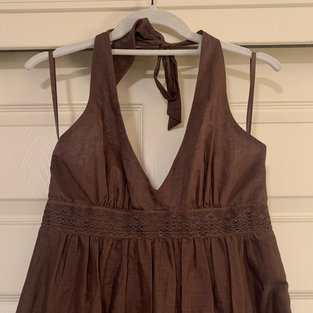 BCBG Maxi Halter Dress y2k boho